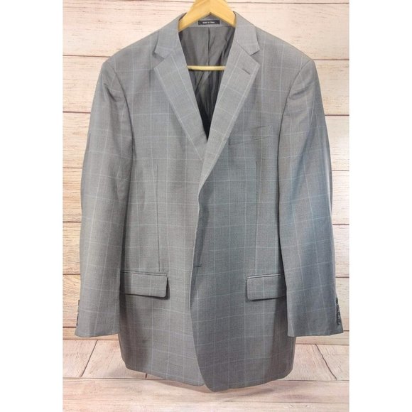Joseph & Feiss Gold Men's Executive Fit Sport Coat Blazer Two Button Jacket Gray - Picture 1 of 16